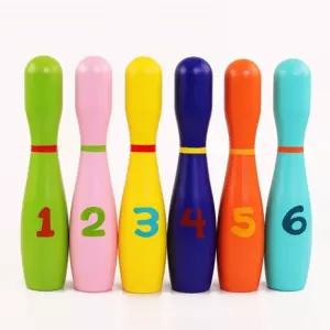 PV 원목 컬러 볼링 놀이/장난감/공놀이/감각/발달/모형/아동/유아/주니어/키즈/선물용/스포츠/세트/컬링/게