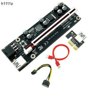 VER009S Plus PCI-E 라이저 009s 6 핀 Express 카드 Molex USB 3.0 케이블 Bitcoin BTC Miner Mini 호환ng