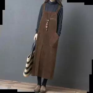 모조에스핀 올더스타일 멜빵 원피스 루즈핏 코듀로이