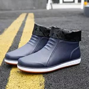 [에이치플러스몰]남성용 캐주얼 겨울 방수 부츠 보온 안감 레인 앵클 슈즈