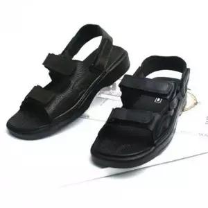 남성용 투벨트 가죽 슬리퍼 샌들 겸용 캐주얼 가죽샌들