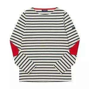 [세인트제임스] 보쟈니 스트라이프 엘보 하트 패치 긴팔티 148208856