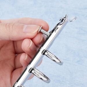 6홀 링 바인더 메커니즘 교체 호환   키트 A5 노트북 금속 클립 나사 너트 포함 4개