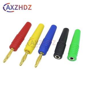 5PCS 블랙/레드/옐로우/그린/블루 소형 2mm 황동 금도금 남성 바나나 플러그 와이어 솔더 타입 커넥터