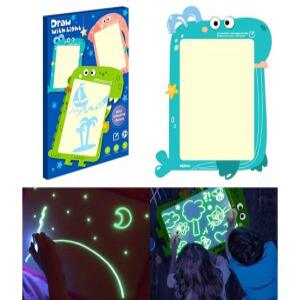 2) 키즈맘아트 미술놀이 야광 아트보드 (고래)