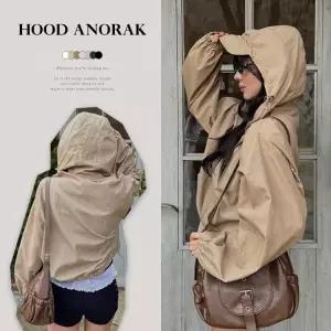 글리비 보이핏 바람막이 얼굴작아보이는 후드캡 아노락 후드집업