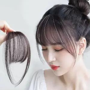 사이드뱅 앞머리 클립고정 가발 여성 부분 헤어피스