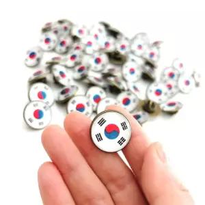 군인 태극기 뱃지 경축일 브로치