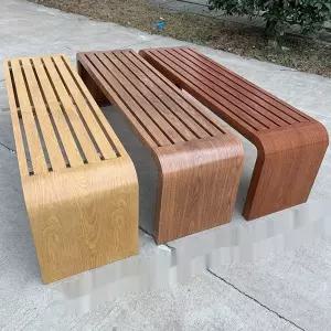 야외 나무 벤치 공원의자 테라스 카페 광장 정류장 그레이 00X40X45