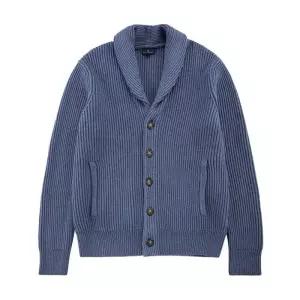 브룩스 브라더스 면 립 숄 가디건 (블루) (BBWCMF8190MES)