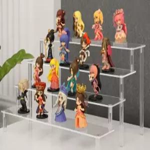 아크릴 계단 진열대 50cm 계단형 받침 길이 악세사리 매대 전시대 거치대 진열 경사형 2단 전시