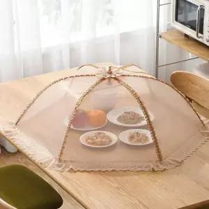 원터치 식탁 덮개 주방용 휴대용 생활용 접이식 식탁 덮개 위생 먼지 음식물 보호망 밥상 벌레 방지 보관