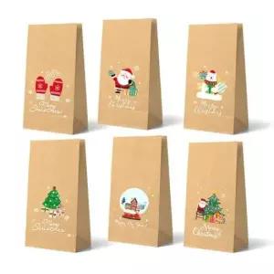 포장종이 크리스마스 선물포장 크라프트 종이봉투 6종(12장)