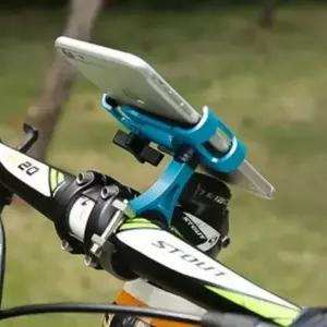 자전거 스마트폰거치대 알루미늄 회전형 홀더 자전거 핸드폰거치대 용품 360도 조절식 고무 패드