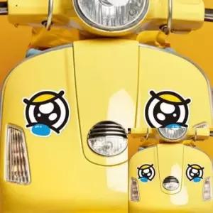 [CAR] 슬픈왕눈이3 반사 자동차스티커 미니size 70x70mm 안전모스티커 차량장식