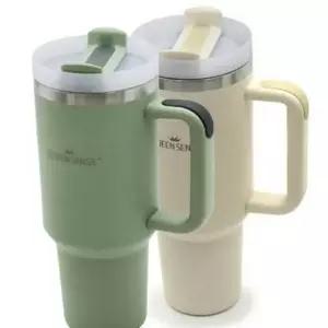 손잡이 텀블러 빅사이즈 스테인리스 대용량 빨대 텀블러 보냉 음료용 보온병