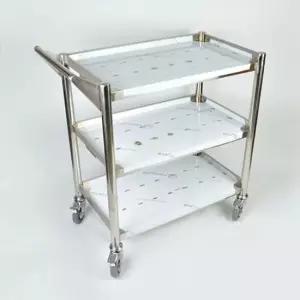 스텐 3단 카트 서빙카트 운반카 식당 무소음