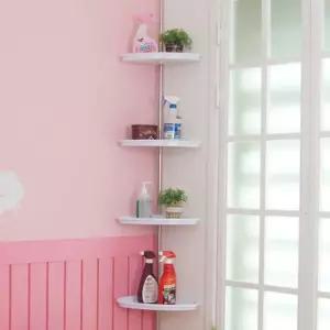 코너 정리 선반 다용도 삼각 4단 욕실 코너 선반 가정용 욕실수납선반 스테인리스 공간활용 플라스틱