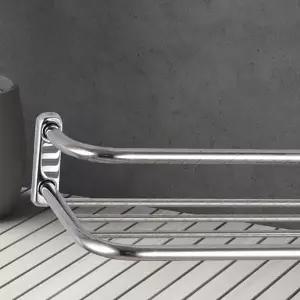 욕실 2단 선반 접이식 벽걸이 다용도 욕실 수건 선반 화장실 스텐 선반형