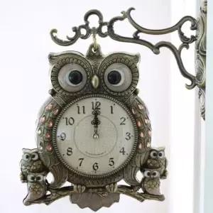 벽시계 부엉이가족 양면시계 H1012 벽걸이 고급 장식 소품