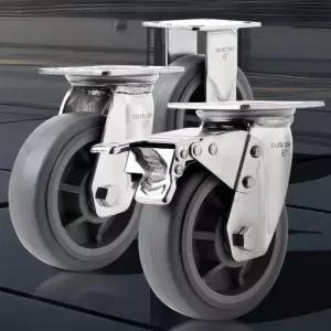 수레바퀴 바퀴 고중량 대차 150mm 고무 무소음