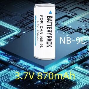 870mAh NB-9L 디지털 카메라 배터리 충전식 캐논 IXUS500HS 510 IXUS1000 1100 N2 적합