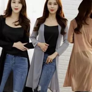 (다올)시스루롱오픈가디건 여성가디건 로브가디건 봄용