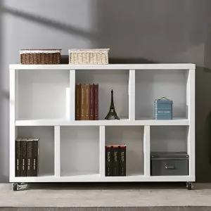 3단 이동식 책장 구르다 1200 낮은 거실 책꽂이