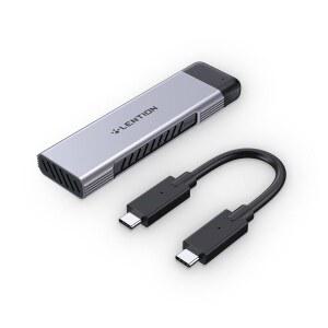LENTION M.2 NVMe SSD 인클로저 어댑터 USB 3.1 10Gbps ~ 2TB 외장 하드 드라이브, SSD는 M-Key /(B+M)를 지원하며, 크기는 UASP 2280 / 2260 2242 2230(C9Elite, 스페이스 그레이)