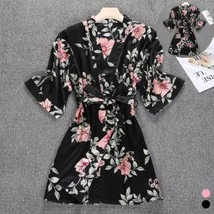 샤워가운 플라워 실크 로브 골프가운 LM-0332