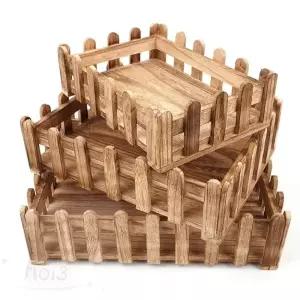 ( )호이 3P 원목 트레이 세트 정리바구니 팬트리수납함 펜트리수납함