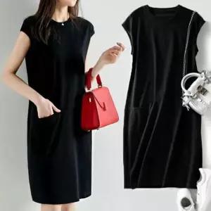 슬림핏원피스 시원한 소재 여성 여름 데일리 데이트 패션 쿨 원피스