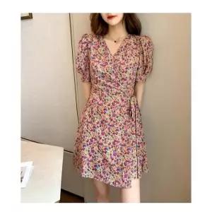 플라워 A라인 랩원피스 UC-0119 휴양지원피스