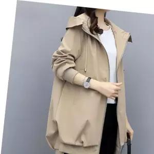 숏코트 여성 간절기 후드 트렌치 집업 자켓 데일리 패션 점퍼
