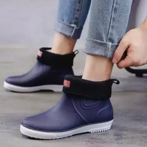 남성레인부츠 신상 남자 기모 레인부츠 눈올때 방수 털장화