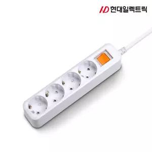 현대 일반 접지 멀티탭 4구 (16A) 멀티 콘센트