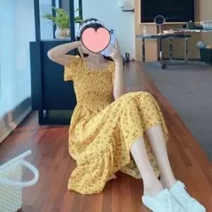 하늘하늘 스모크 밴딩 플라워 롱 원피스 JSC-d0090 페미닌룩