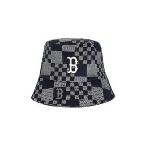 MLB 공용 체커보드 데님 라이크 버킷햇 3AHTCC12N-43BKS