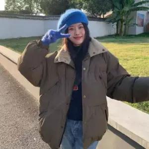 겨울패딩 여자 2컬러 루즈핏 도톰한 러블리 하이넥 패딩점퍼