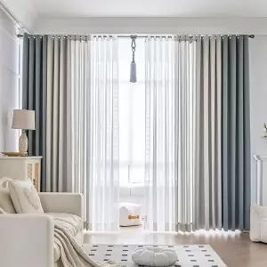 특대형 지나송 베스티 디자이너 암막커튼 풀세트 (총3세트)_거실 or 큰평형 안방