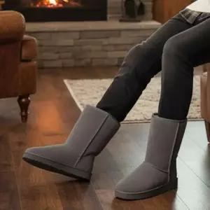 남성부츠 남성 깔끔한 베이직 스웨이드 데일리 미들 포근한 기모안감 따뜻한 겨울 부츠