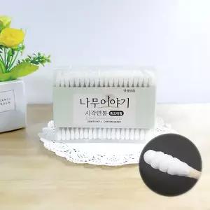 나무이야기 사각면봉 회오리형(200ea)