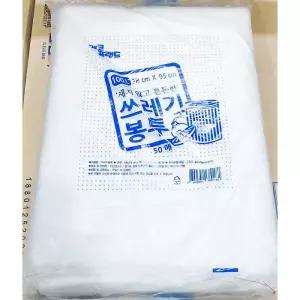 에코프랜드 쓰레기 봉투 흰색 100L 78x95cm 50매/비닐/재활용/분리수거/대용량/사무실/업소용/시장/마트