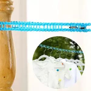 여행용 간이 빨래줄 무타공 고리 걸이 휴대용 이중 빨래 건조줄