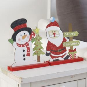 크리스마스 인테리어 소품 반짝이 장식 산타 눈사람 홈파티