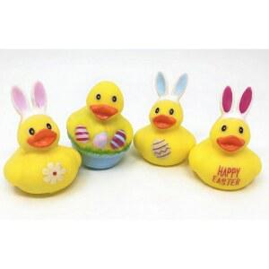 퍼니버스 24팩 이스터 지프 러버 이어 덕 바스켓 u2013 펀 덕키 에그 버니