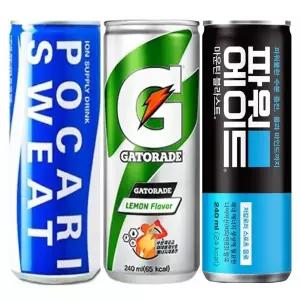 포카리스웨트240ml(10캔) + 게토레이240ml(10캔) + 파워에이드240ml (10캔) (총30캔)
