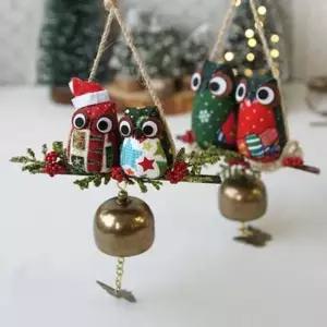 청아한 나는 소리가 도어벨2size 부엉이 크리스마스