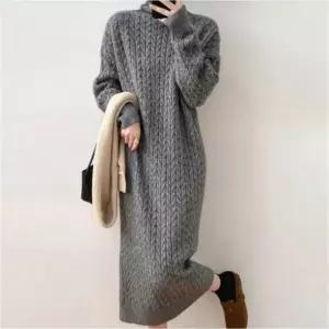 여자 잇템 골지 롱원피스 하이넥 꽈배기 목폴라 기획상품 4컬러 폴라 니트 겨울