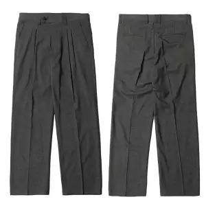 남자 와이드 팬츠 편한 스판 슬랙스 그레이 정장바지 ZRc1+5QTs